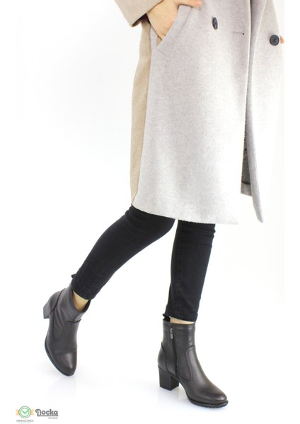 Kadın Hakiki Deri Slim Kalıp Klasik Topuklu Bot M24/KB5070 indirimleri