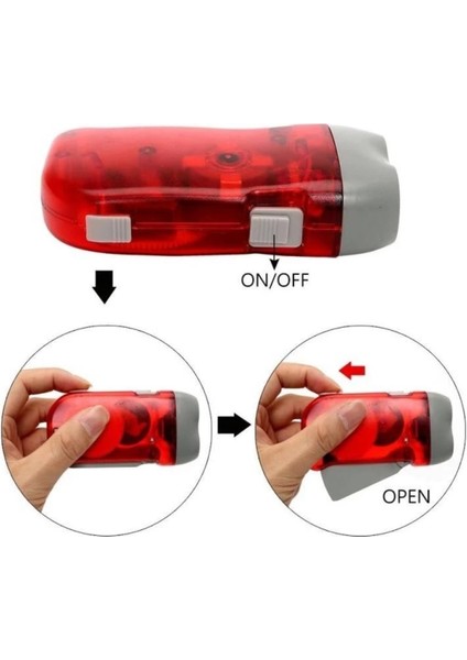 Deprem Çantası Feneri Dinamolu Şarjlı LED El Feneri Pilsiz Çalışan fırsatları