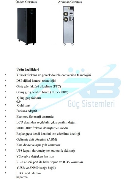 1106 6 Kva Online Kesintisiz Güç Kaynağı