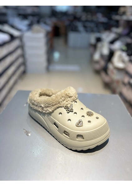 Kadın Taşlı Crocs Tarzı Kışlık Terlik fırsatları