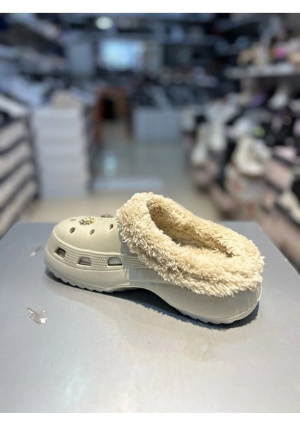 Kadın Taşlı Crocs Tarzı Kışlık Terlik indirimleri