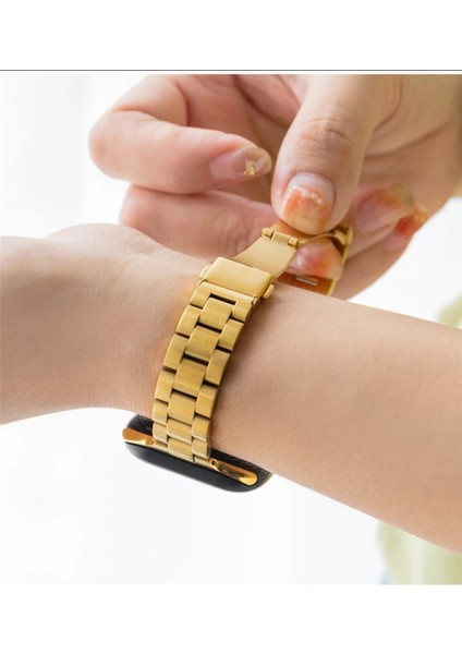 Apple Watch 42 44 45 46 49 mm Zarif Şık Tasarım Ince Paslanmaz Ayarlanabilir Metal Kordon fiyatları