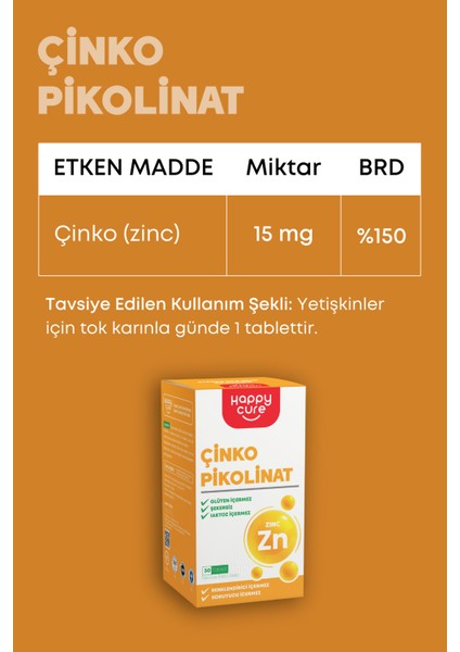 Çinko Pikolinat 30 Tablet