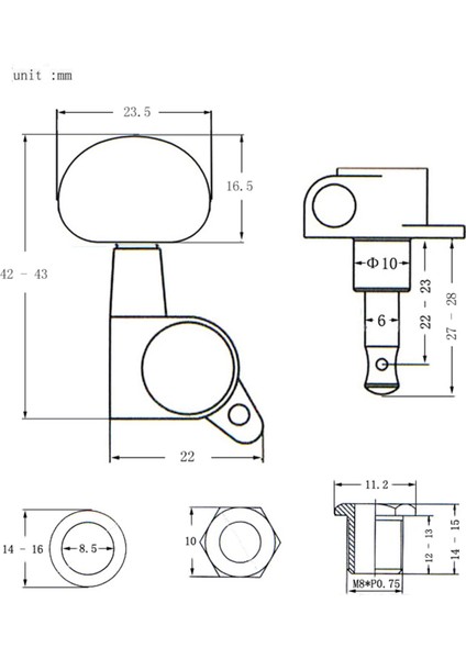 Üniversal Mandallar, I Düğme 3R3L Elektrik Için Kafaları (Yurt Dışından)
