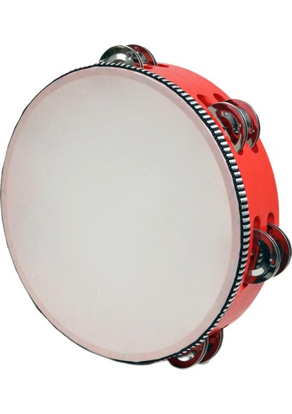 El Davul Çift Sıralı Tef Müzik Aleti Ahşap Tefler Metal 8 Inç Kırmızı (Yurt Dışından) fiyatları