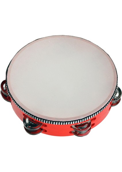 El Davul Çift Sıralı Tef Müzik Aleti Ahşap Tefler Metal 8 Inç Kırmızı (Yurt Dışından) modelleri