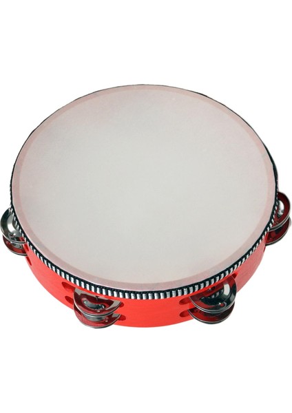 El Davul Çift Sıralı Tef Müzik Aleti Ahşap Tefler Metal 8 Inç Kırmızı (Yurt Dışından) fırsatları