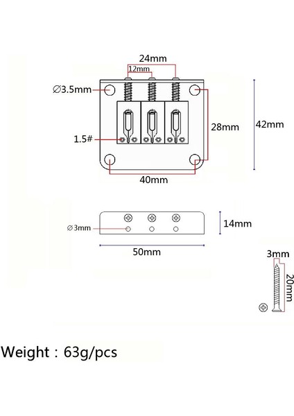 Kutu Için Ayarlanabilir 3 Ü Kuyruk Parçası Değiş, 50 x 42 x 14MM, (Yurt Dışından) fiyatları