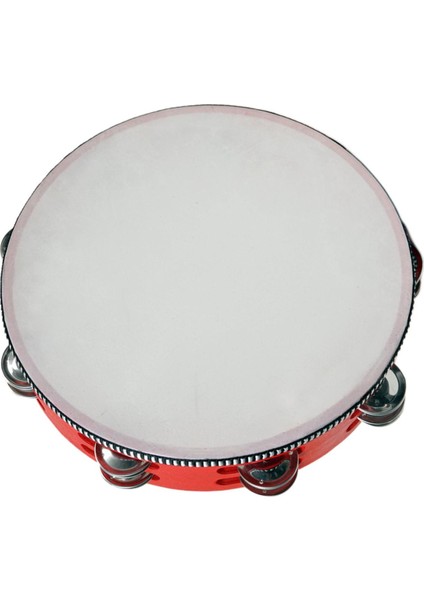 El Davul Çift Sıralı Tef Müzik Aleti Ahşap Tefler Metal 10 Inç Kırmızı (Yurt Dışından) fırsatları