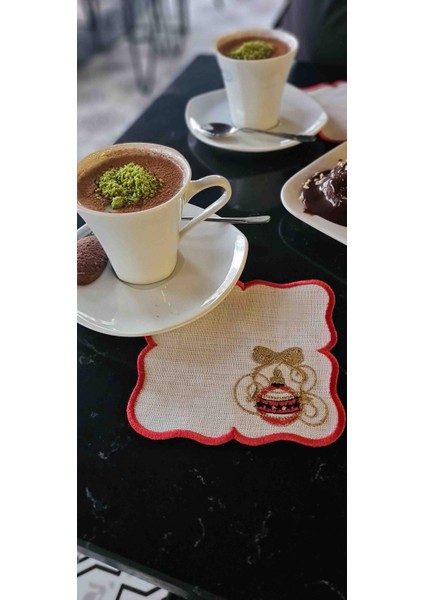 6'lı Yılbaşı Özel Kokteyl Sunum Peçetesi modelleri