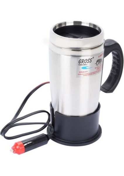 12VOLT Araç Içi Termos Kettle Su Isıtıcı 500ML