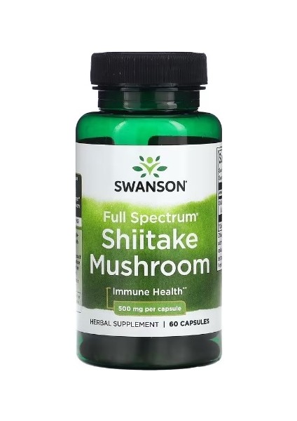 Full Spectrum Shiitake Mushroom, 500 mg 60 Kapsül