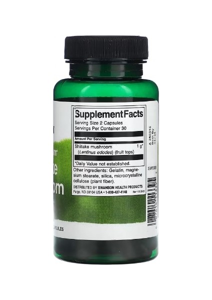 Full Spectrum Shiitake Mushroom, 500 mg 60 Kapsül