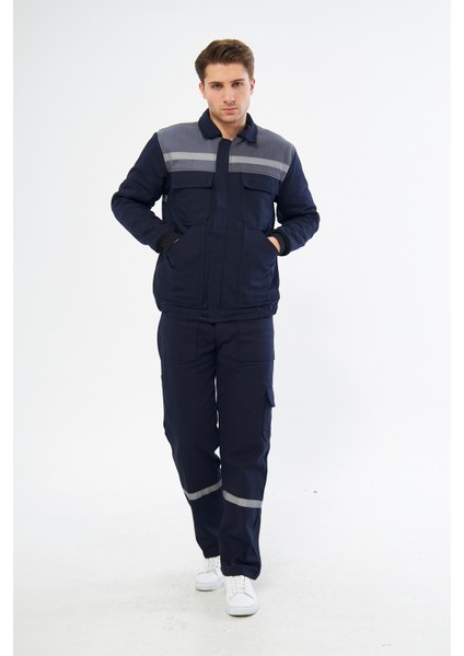 Iş Takımı 7/7 Gabardin Kapitoneli Reflektörlü