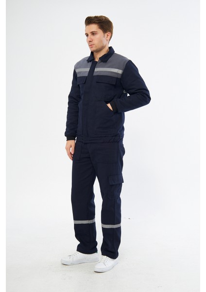 Iş Takımı 7/7 Gabardin Kapitoneli Reflektörlü
