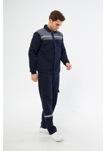 Iş Takımı 7/7 Gabardin Kapitoneli Reflektörlü