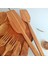 Ahşap Tahta Kaşık, Spatula, Çatal, Bıçak Seti - El Yapımı - Zeytin Ağacı 5