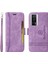 Xiaomi Redmi K60 5G/K60 Pro 5g/poco F5 Pro 5g Pu Deri Telefon Kapağı Şok Geçirmez Kasa-Mor (Yurt Dışından) 1
