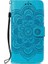 Xiaomi Redmi 12C 4g Deri Cüzdan Telefon Kapağı Mandala Baskalı Damla Koşullu Stand Case-Mavi (Yurt Dışından) 4