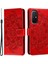 Xiaomi Redmi Için 12C 4g Deri Cüzdan Telefon Kapağı Mandala Baskalı Damla Koşullu Stand Kutu-Kırmızı (Yurt Dışından) 1