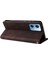 Xiaomi Redmi Için Note 12 5g (Global)/(Hindistan)/(Çin)/poco X5 5g Pu Deri Telefon Kılıfı Baskalı Çizgiler Cilt Touch Stand Cüzdan Folio Cover-Brown (Yurt Dışından) 5