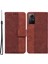 Xiaomi Için Redmi Note 12S 4g Geometri Basılı Basılı Düşüş Kılavuzlu Pu Deri Cüzdan Stand Telefon Kabuğu Mobil Case-Brown (Yurt Dışından) 1