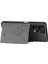 Xiaomi Redmi Için Note 12 Pro 5g Kickstand Pu Deri Kaplamalı Tpu Kasa Çift Düğme Kart Yuvaları Telefon Kapağı Araba Montajı Metal Sac Grey (Yurt Dışından) 3