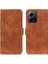 Xiaomi Için Khazneh Redmi Note 12 4g Stand Telefon Kılıfı Retro Doku Cüzdan Pu Deri Telefon Kapak-Kahverengi (Yurt Dışından) 1