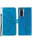 Xiaomi Poco F5 Pro 5g/redmi K60 Pro 5G/K60 5g Cep Telefonu Kabuğu Baskılı Mandala Çiçek Desen Cüzdan Stand Telefon Kılıf Mavisi (Yurt Dışından) 1