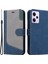 Xiaomi Redmi Için Note 12 Pro 5g/note 12 Pro Speed ​​5g/poco X5 Pro 5g Deri Telefon Cüzdan Kılıfı Üç Renkli Ekleme Stand Kapağı Strap-Mavi ile (Yurt Dışından) 1