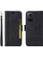 Xiaomi Için Redmi Note 12S 4g Cüzdan Telefon Kapağı Dikiş Baskılı Baskılı Anti Drop Pu Deri Kılıf Black (Yurt Dışından) 1