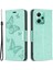 Xiaomi Redmi Için Pu Deri Kılıf Not 12 5g (Global)/(Hindistan)/(Çin)/poco X5 5g Cüzdan Telefon Kapağı Kelebek Baskılı Telefon Kılıfı Kayış Yeşili (Yurt Dışından) 1
