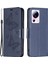 Xiaomi 13 Lite/civi 2 5g Telefon Deri Kılıf Cüzdan Stand Butterfly Strap-Dark Mavi ile Baskılı Telefon Kapağı (Yurt Dışından) 1