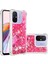 Xiaomi Redmi Için 12C 4G/11A 4g Işıltı Akan Sıvı Kasa Tpu Şok Geçirmez Telefon Kapak-Pembe/kalpler (Yurt Dışından) 1