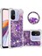 Xiaomi Redmi Için 12C 4G/11A 4g Glitter Case Ring Sıvı Tpu Telefon Kapak-Dark Mor/kalpler (Yurt Dışından) 1