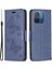 Xiaomi Redmi 12C Için 4g Şok Geçirmez Kasa Pu Deri Telefon Kasası Cüzdan Standı Kapağı Strap-Dark Mavi (Yurt Dışından) 1