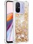 Xiaomi Redmi 12C 4G/11A Için 4g Işıltı Akan Sıvı Kasa Tpu Şok Geçirmez Telefon Kapağı-Altın/kalpler (Yurt Dışından) 3