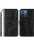 Xiaomi Redmi Için Deri Telefon Kılıfı 12C 4G/11A 4g/poco C55 4g, Cüzdan Kelebek Çiçek Stand El Strap-Black ile Flip Telefon Kapağı (Yurt Dışından) 1