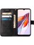 Xiaomi Redmi Için Deri Telefon Kılıfı 12C 4G/11A 4g/poco C55 4g, Cüzdan Kelebek Çiçek Stand El Strap-Black ile Flip Telefon Kapağı (Yurt Dışından) 2