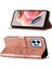 Xiaomi Için Redmi Note 12 4g Kelebek Çiçeği Basılı Pu Deri Stand Cüzdan Telefon Kılıfı El Strap-Rose Altın (Yurt Dışından) 4