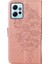 Xiaomi Için Redmi Note 12 4g Kelebek Çiçeği Basılı Pu Deri Stand Cüzdan Telefon Kılıfı El Strap-Rose Altın (Yurt Dışından) 5