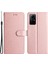 Xiaomi Redmi Için Not 12S 4g Manyetik Toka Cüzdan Telefon Kılıfı Ipek Doku Deri Deri Stand Kapak Çizgisi Altın (Yurt Dışından) 1