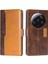 Xiaomi 13 Ultra Pu Deri Stand Kapağı Kontrast Renkli Flip Cüzdan Telefon Case-Sark Kahverengi+Altın (Yurt Dışından) 1