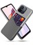 Xiaomi Redmi Için 12C 4g Pu Deri+Pc Koruyucu Arka Kabuk Kartı Yuvası Kumaş Doku Telefon Vaka-Grey (Yurt Dışından) 1