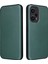 Xiaomi Için Redmi Note 12 Turbo/poco F5 5g Karbon Fiber Doku Deri Kılıf Flip Stand Cep Telefonu Kapak Yeşil (Yurt Dışından) 2