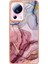 Xiaomi 13 Lite/civi 2 5g Telefon Tpu Kasası Imd Mermer Desen 2.0mm Elektrapkülleme Kapak-Rose Altın (Yurt Dışından) 2