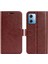 Xiaomi Redmi Için Note 12 5g (Global)/(Hindistan)/(Çin)/poco X5 5g Çizelge Anti-Çizelge Çılgın At Doku Ders Stand Pu Deri Kaplamalı Tpu Telefon Cüzdan Kapak Kahverengi (Yurt Dışından) 1