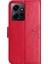 Xiaomi Için Redmi Not 12 4g Baykuş Ağacı Baskılı Desen Telefon Cüzdan Kılıfı Pu Deri Stand Telefon Kapak-Kırmızı (Yurt Dışından) 5