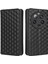 Xiaomi 13 Ultra Rhombus Için Baskılı Pu Deri Telefon Kılıfı Cüzdan Stand Flip Cover-Black (Yurt Dışından) 1