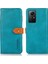 Xiaomi Için Khazneh Redmi Note 12S 4g Karşıtı Pu Deri Telefon Kapağı Cowhide Doku Stand Kılıfı Cüzdan Mavisi (Yurt Dışından) 1